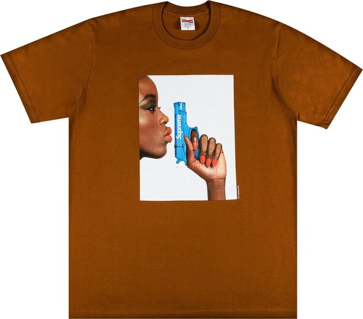 

Футболка Supreme Water Pistol Tee 'Brown', коричневый