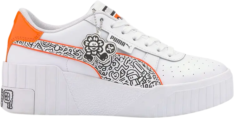 Кроссовки Puma Mr. Doodle x Wmns Cali Wedge Wavy Doodles, белый