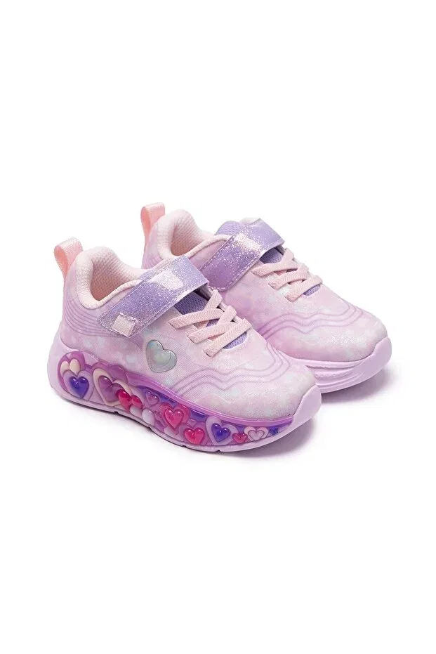Детские кроссовки для девочек с липучками Hellobaby Ebebek Hello Baby, Pink