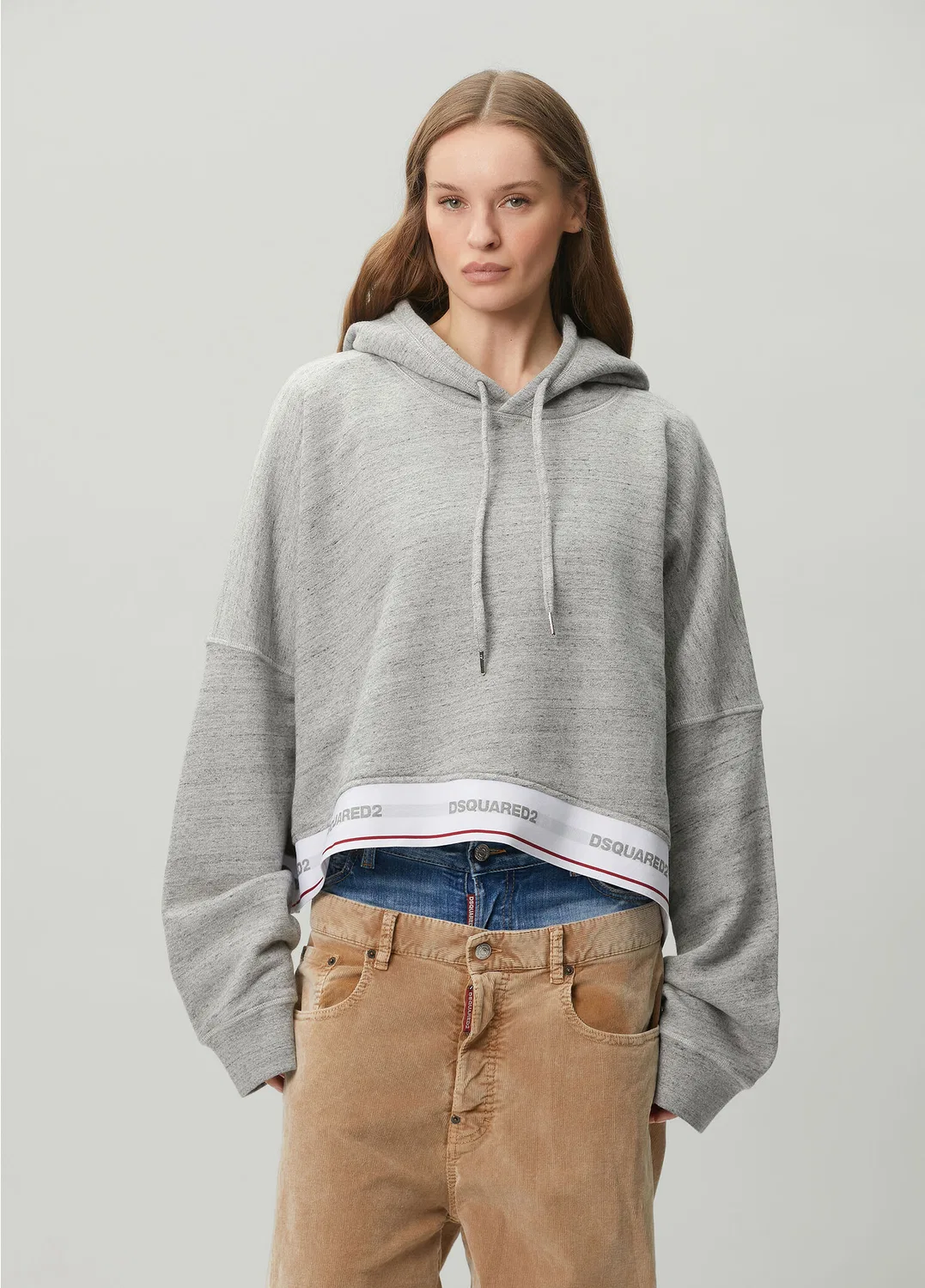 Свитшот с капюшоном Dsquared2, grey