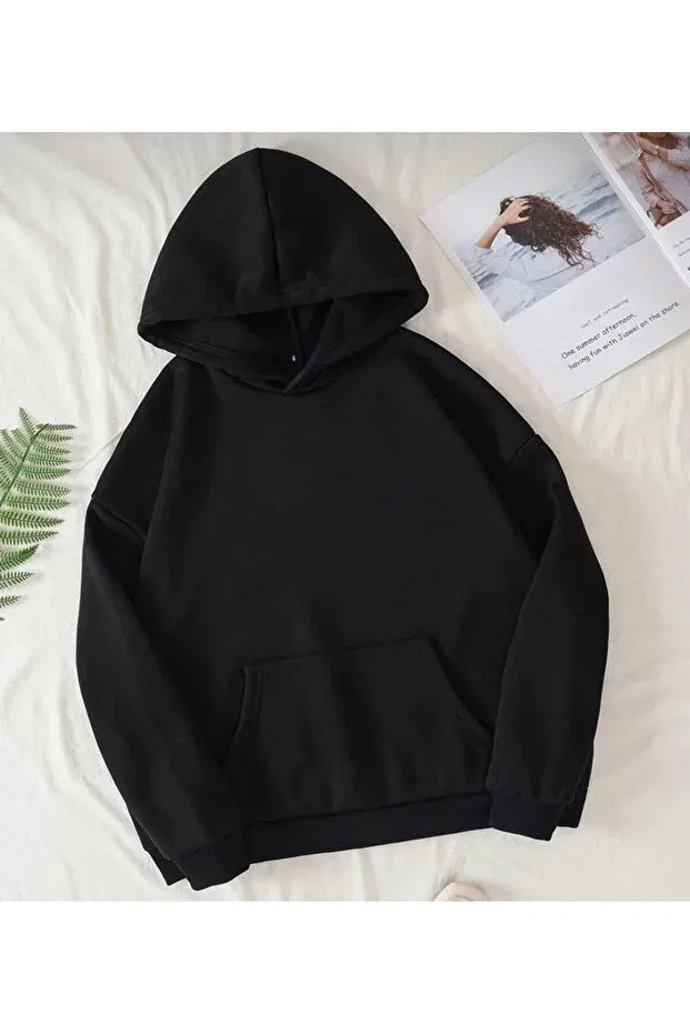 Детское худи для девочек с принтом Topçu, Black