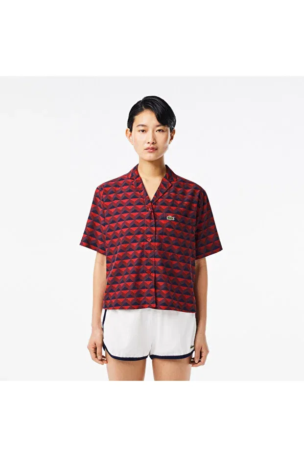 Рубашка Lacoste Ikl-Bordo свободного кроя, бордовый