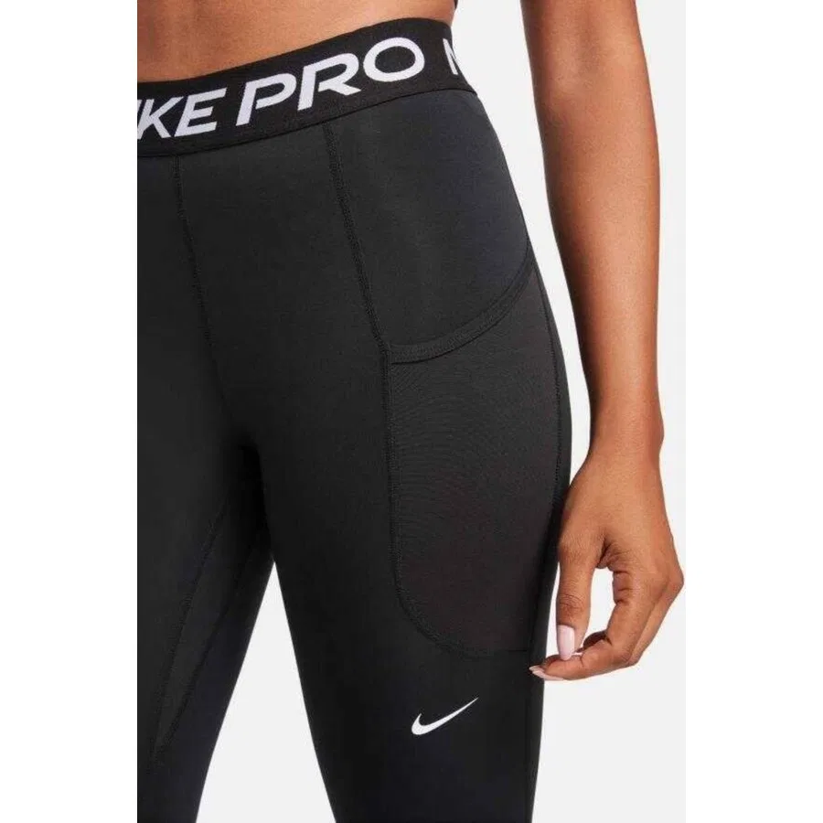 Женские леггинсы Nike Pro 365 Mid-rise 7/8 Tight с карманом, Черный — фото 4