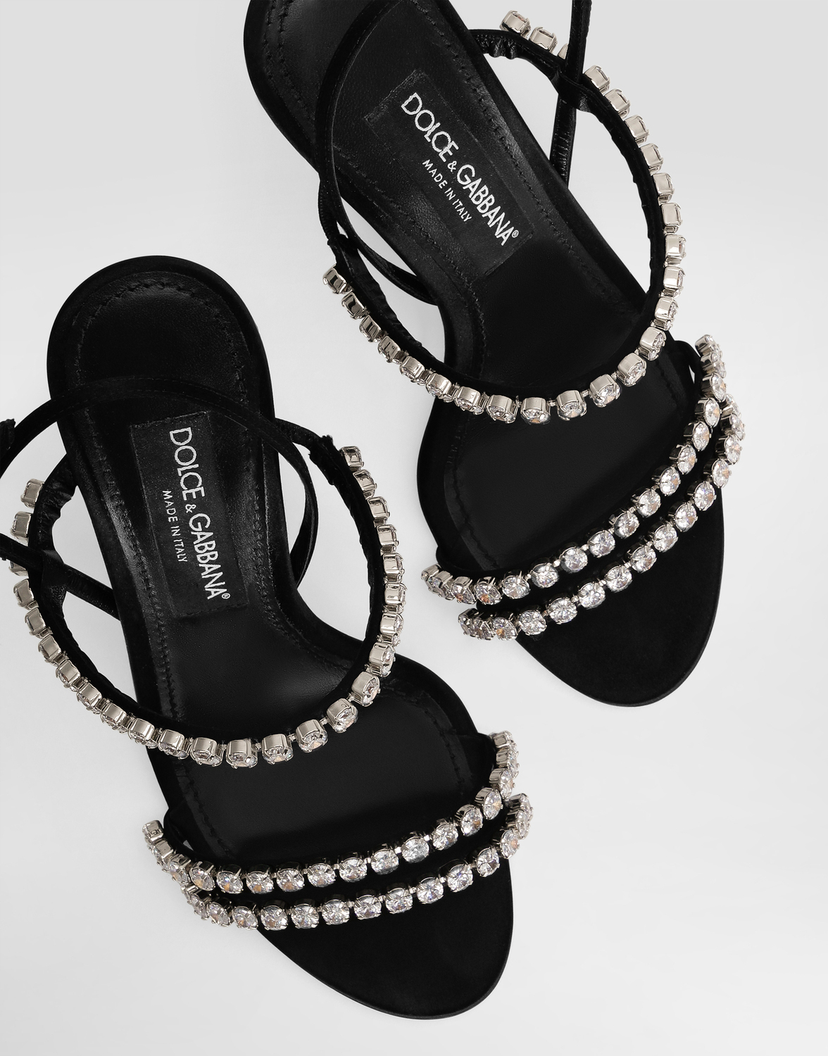 Босоножки с цепочкой из страз Dolce & Gabbana, мультиколор — фото 4