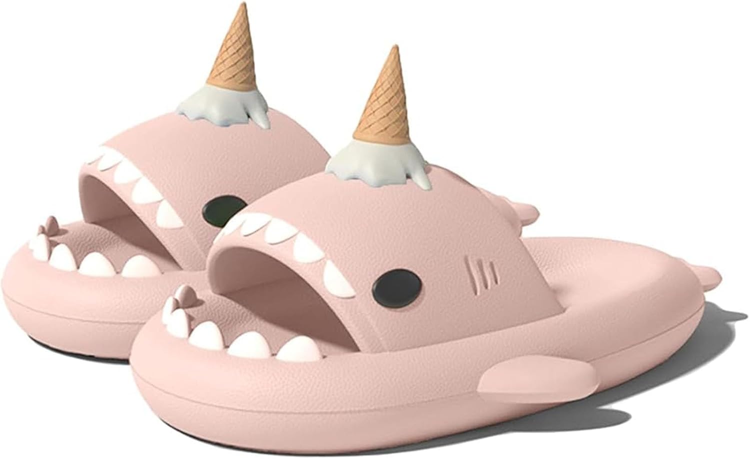 

Шлепанцы «Акула-мороженое», милые мультяшные 3D домашние тапочки в виде акулы-облака для женщин и мужчин Generic, розовый