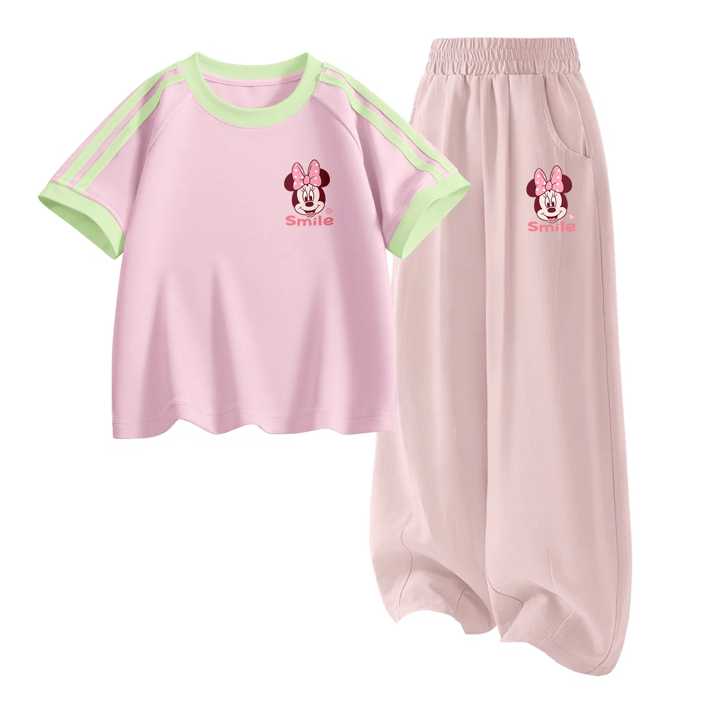Детский спортивный костюм Casual Sportswear 2 Piece Set Disney, Di Smiling Nini K Mousse Pink+Di Smile Nini K Rose Pink