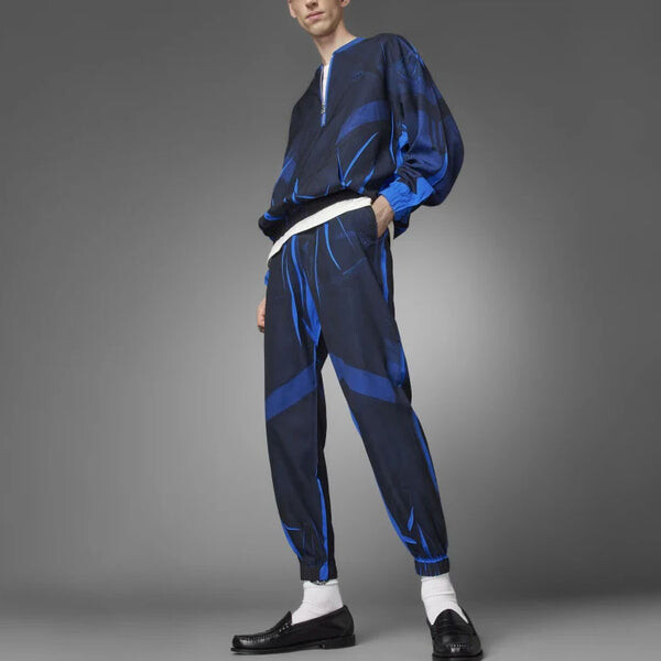 Спортивные штаны Men's adidas originals x Blue Version Crossover SS22 Casual Colorblock Splicing Logo Sports Pants, синий — фото 2