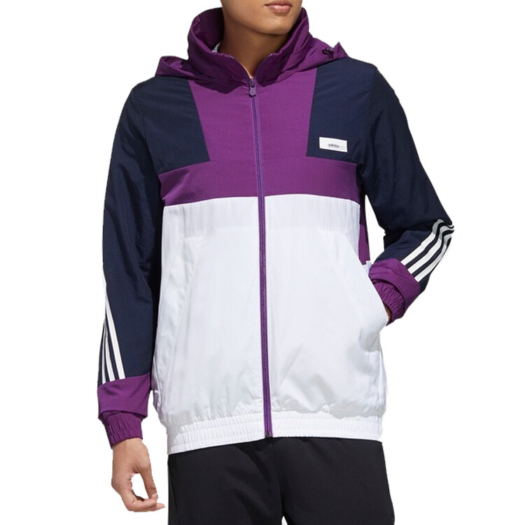 Куртка мужская белая/фиолетовая Adidas Neo, белый/фиолетовый — фото 3