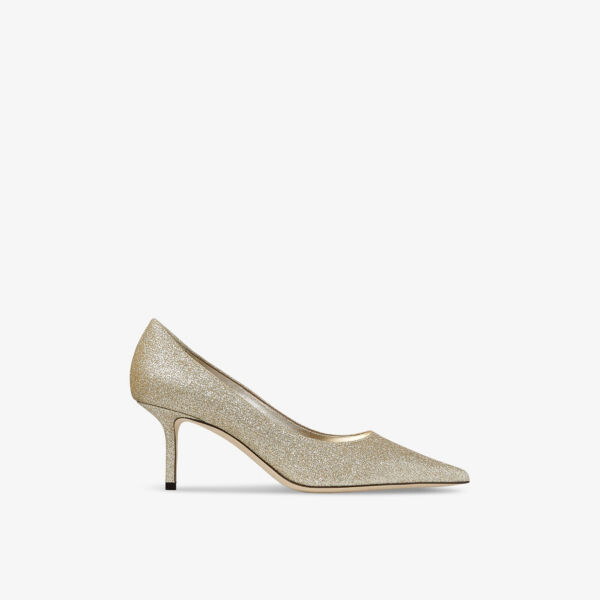 

Туфли-Лодочки Love 65 на плетеном каблуке с блестками Jimmy Choo, золотой