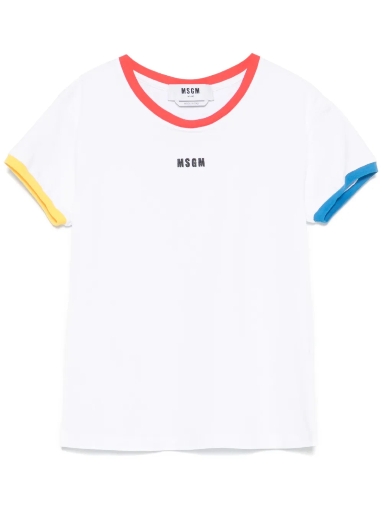 

MSGM футболка с вышитым логотипом, белый
