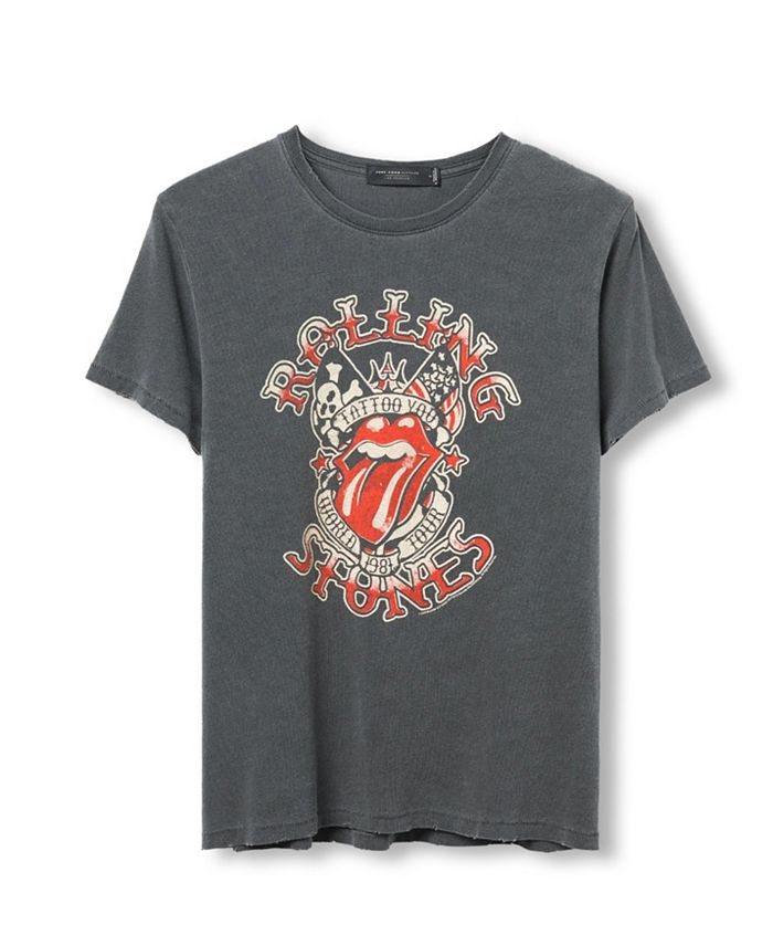 

Женская футболка The Rolling Stones Tattoo You Vintage Junk Food Clothing, серый