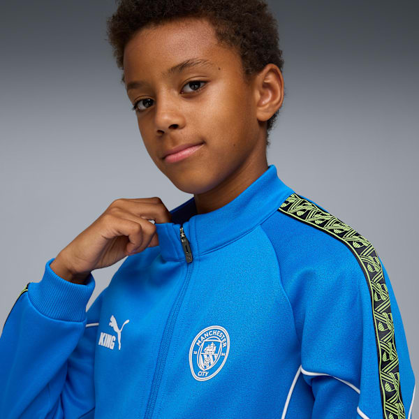 Футбольная куртка для больших детей Manchester City King Anthem Puma, синий — фото 2