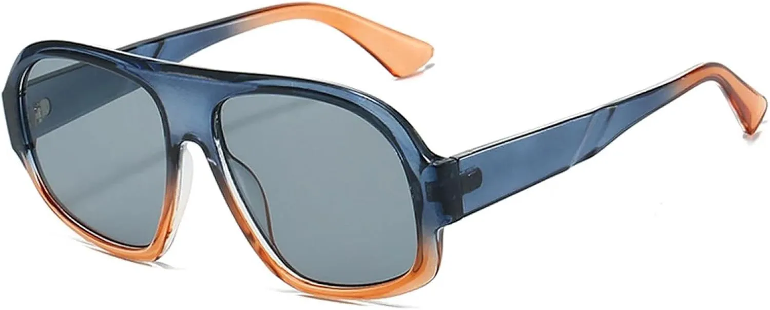 

Солнцезащитные очки с защитой UV400 | Линзы с градиентом, панк-оправа | Для женщин и мужчин, для занятий спортом на открытом воздухе и вождения DSVIGF, Blue Orange