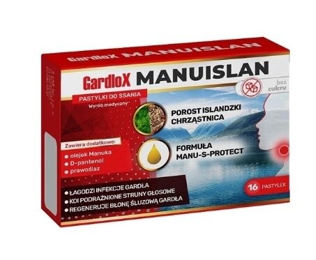 

Гардлокс Мануислан без сахара, 16 пастилок S-Lab