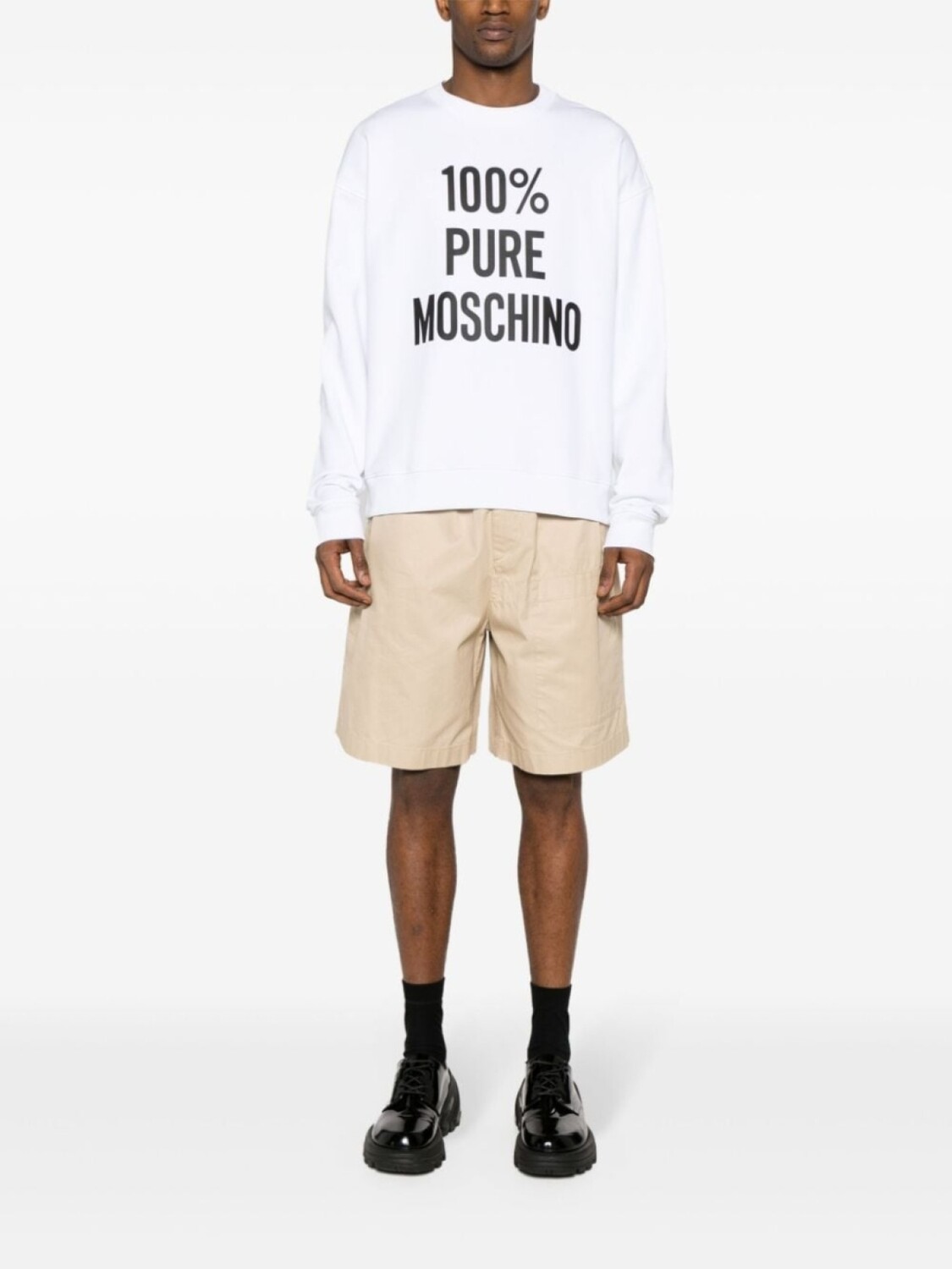 

Moschino толстовка с логотипом, белый