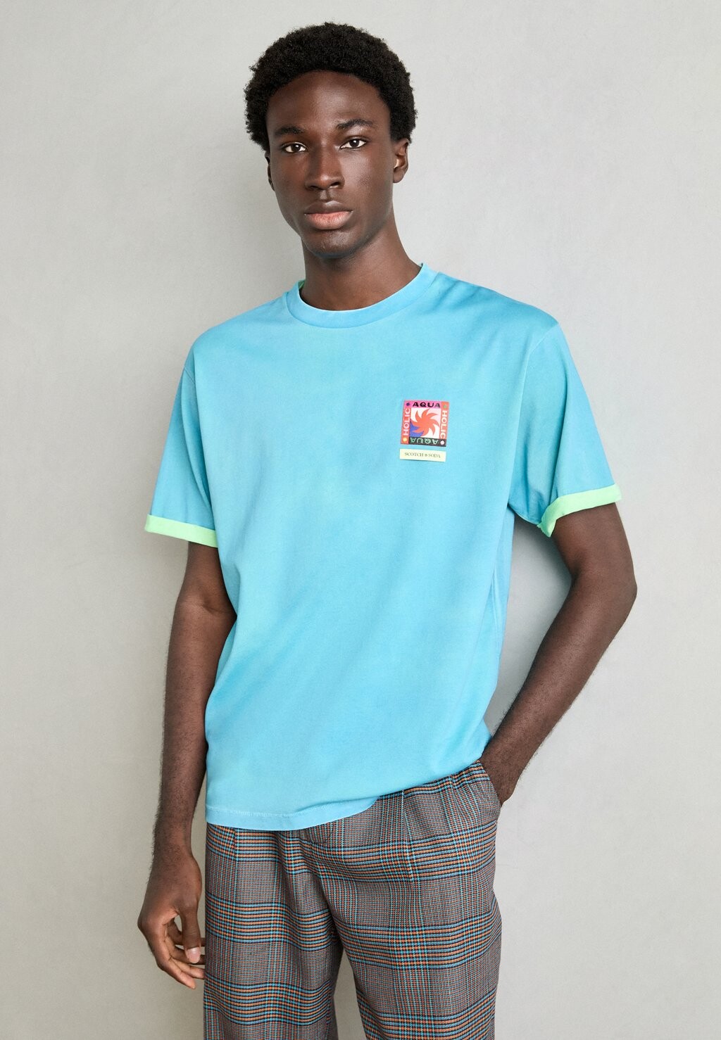 

Футболка с принтом TWO COLOUR SPRAYED Scotch & Soda, розовый