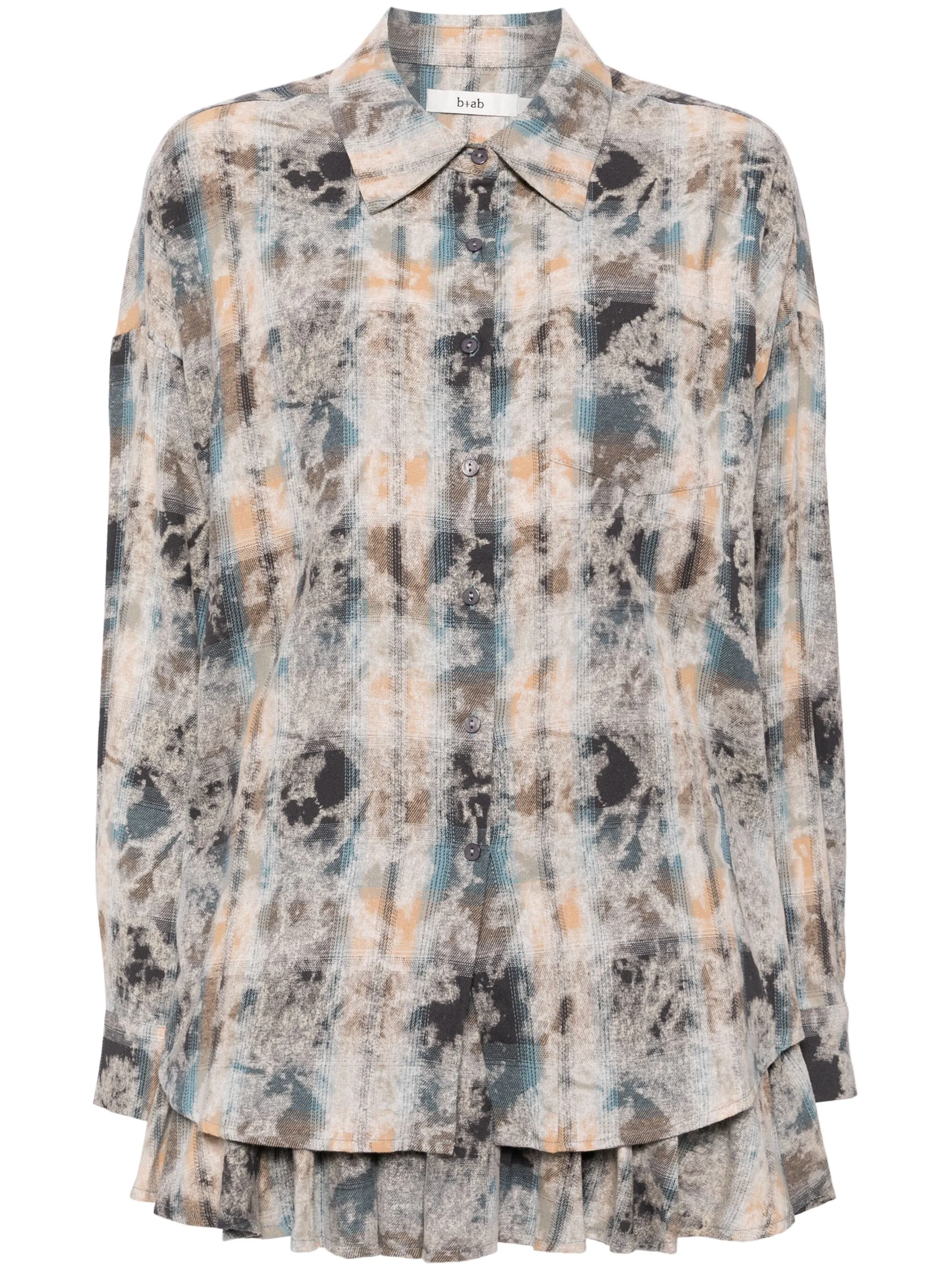 

Комплект из рубашки и юбки в клетку B+Ab, нейтральный