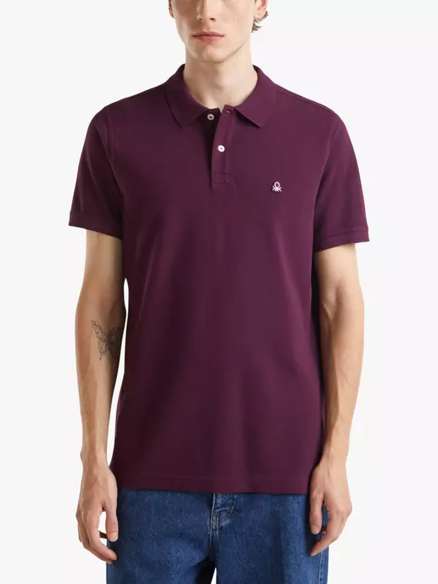 

Поло Benetton Short Sleeve, цвет dark purple