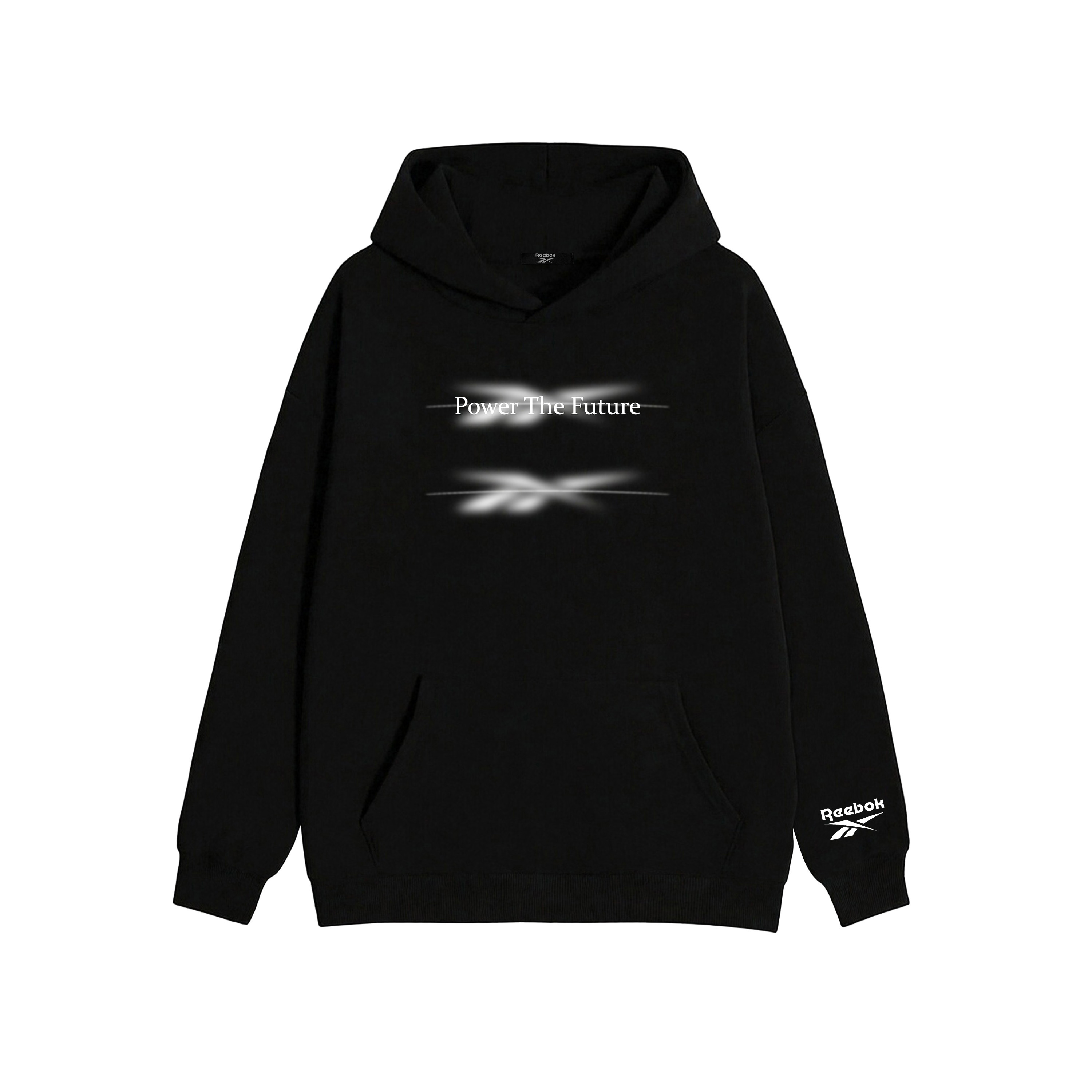 

Толстовка Unisex Hooded Moderate Heavyweight Reebok, черный-белый (fleece-lined)