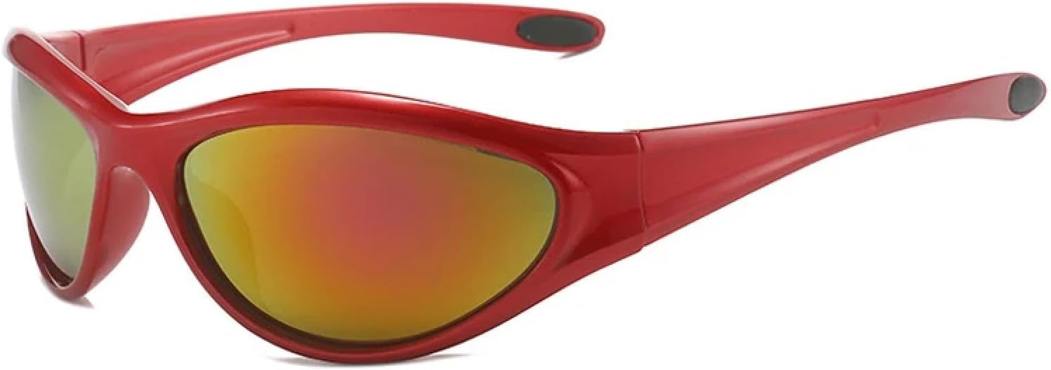 

Ретро женские солнцезащитные очки, модные солнцезащитные очки с градиентным зеркальным покрытием, защита от УФ-излучения UV400; мужские спортивные солнцезащитные очки в стиле панк TOIPASTN, Red Red Mirror