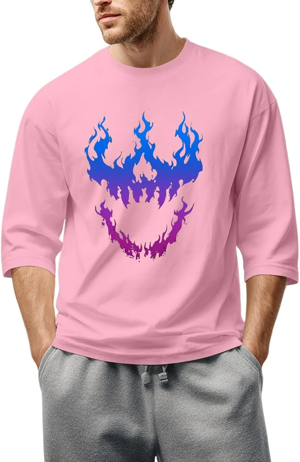 

Футболка для мужчин с принтом, 3/4 рукава Kvsozwuty