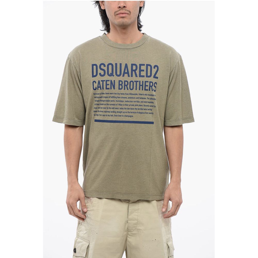 

Футболка свободного кроя ONCE UPON A TIME из хлопковой смеси Dsquared2, Army