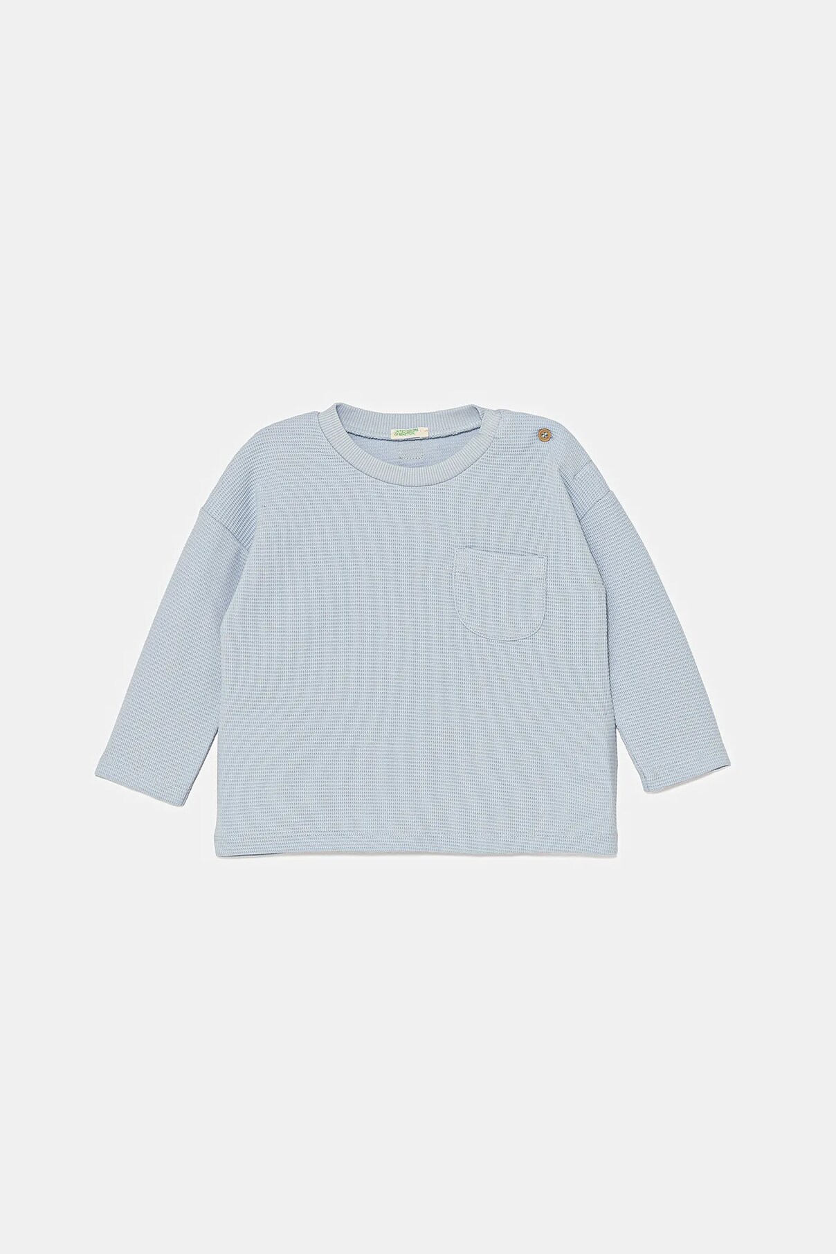 

Детская хлопковая кофта с длинными рукавами United Colors Of Benetton, синий