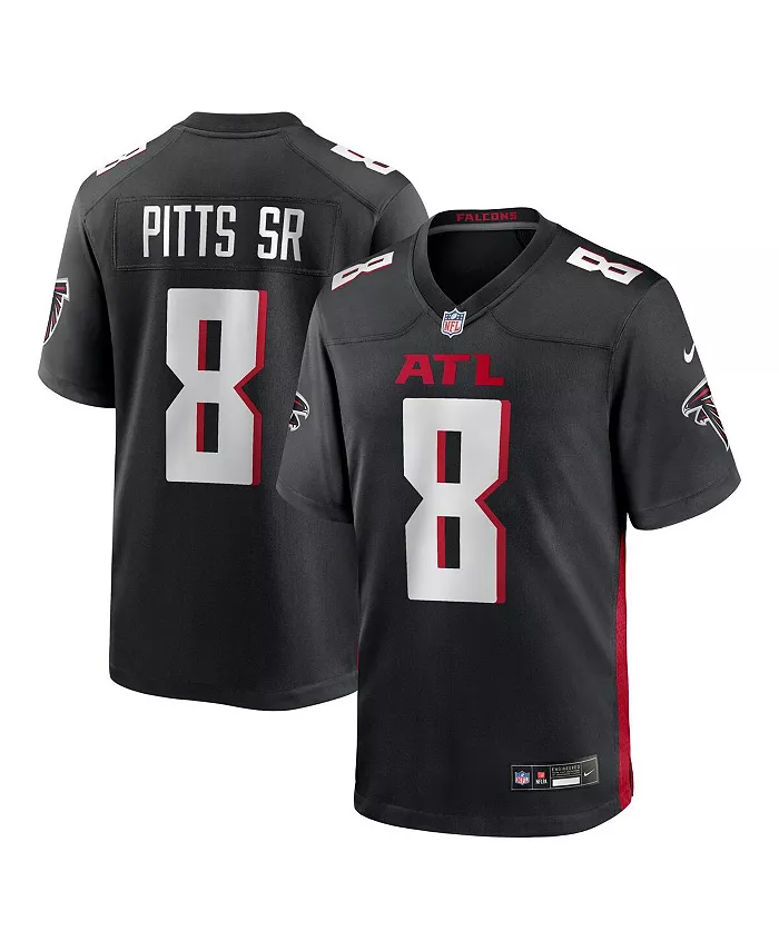 

Мужская игровая футболка Atlanta Falcons Team Game черного цвета Kyle Pitts Sr Nike
