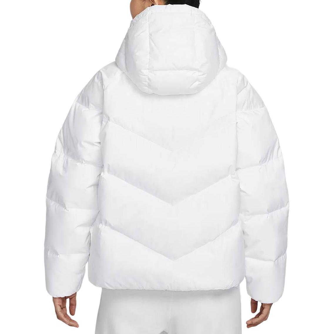 Куртка утепленная женская Sportswear FW25 Windpuffer Storm FIT Down Nike, белый/черный — фото 3