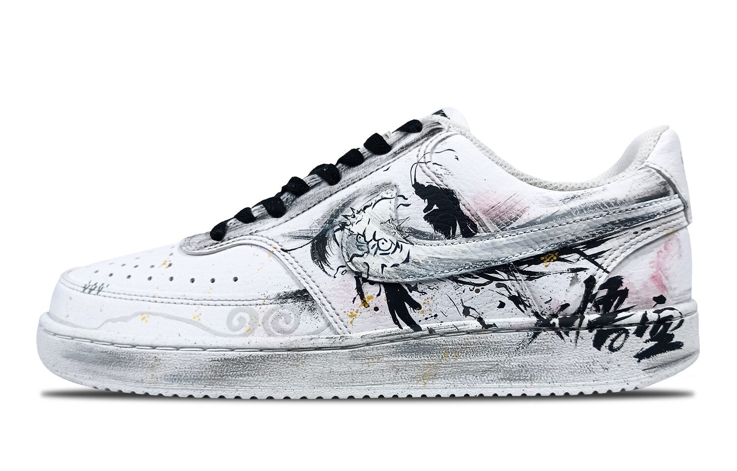 

Кеды Nike Court Vision 1 Skateboard Shoes Men Low-Top White, черный