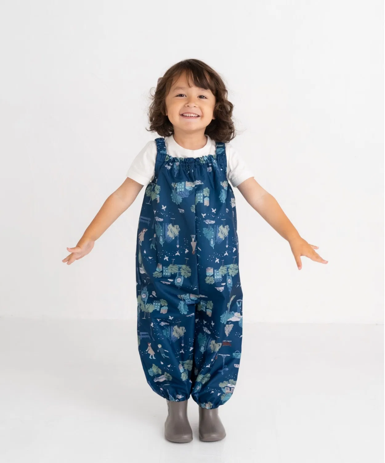 Дождевик детский Town Playwear с сумкой для хранения, тёмно-синий