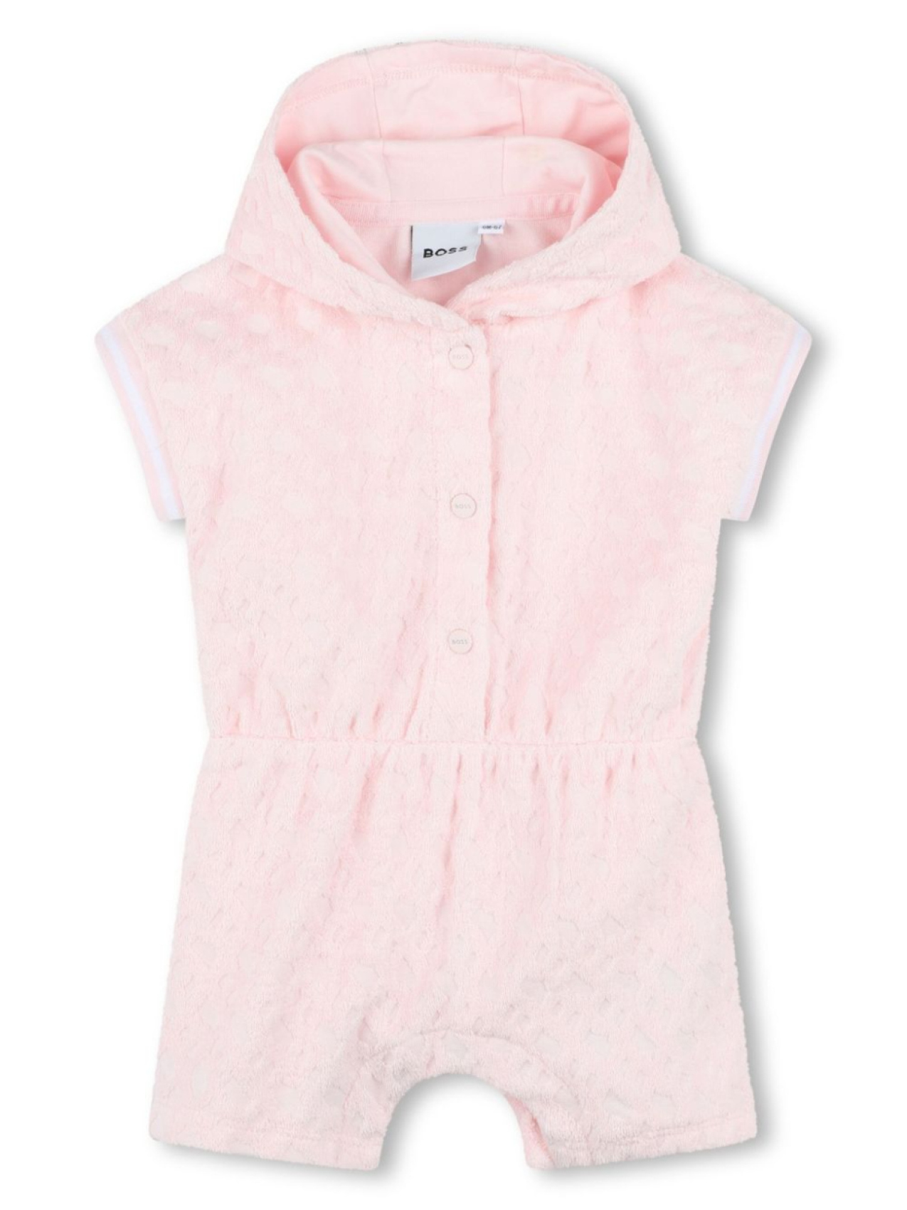 

BOSS Kidswear ромпер с капюшоном, розовый