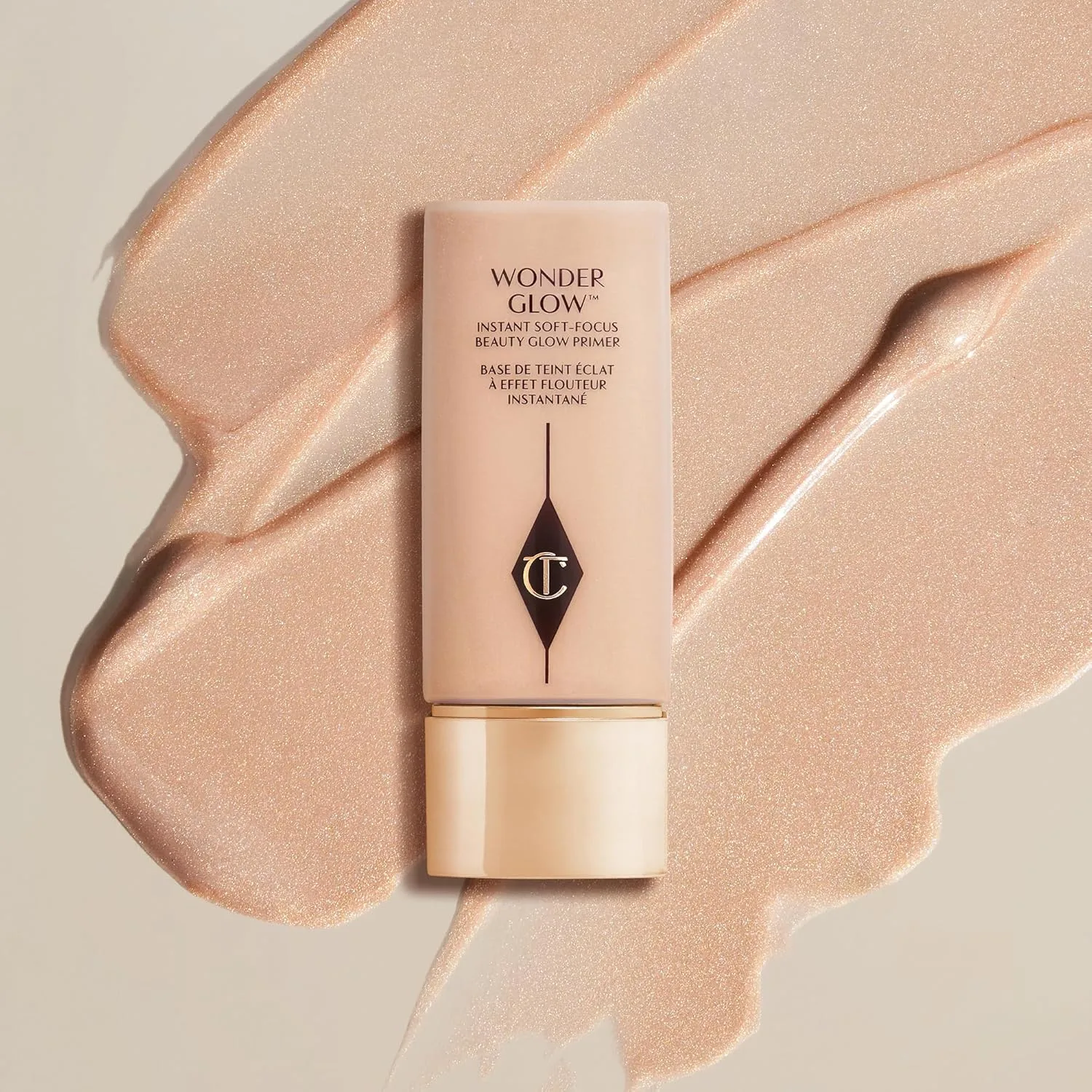Праймер для лица Charlotte Tilbury Wonderglow - мягкий, сияющий праймер, увлажняющий кожу и скрывающий недостатки, мелкие морщины и складки - с гиалуроновой кислотой и маслом шиповника. 39,9 мл (1 шт.) — фото 2
