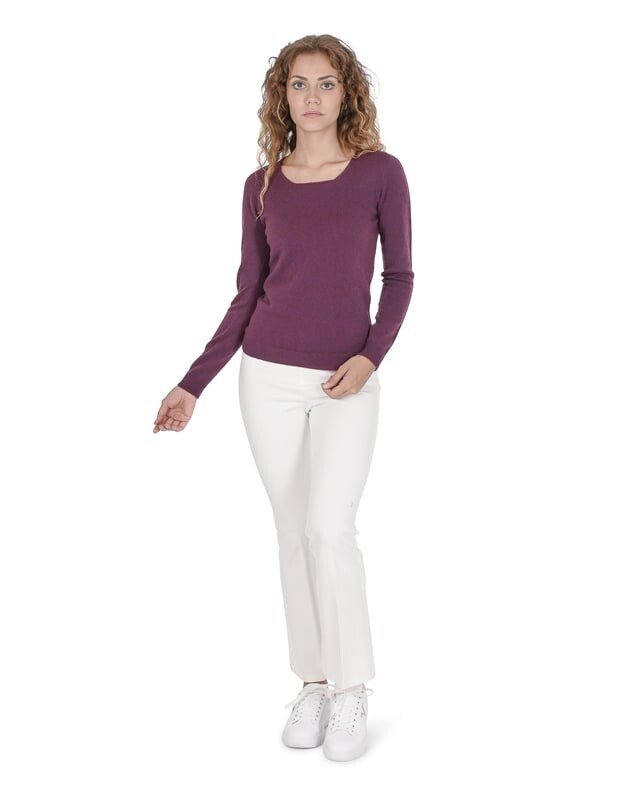 

Свитер с квадратным вырезом женский coe 0024 Crown Of Edinburgh Cashmere, бургундия
