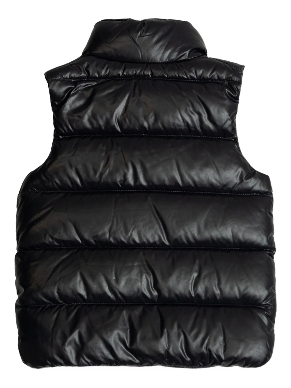Стеганый жилет-пуховик Moncler Enfant, черный — фото 2