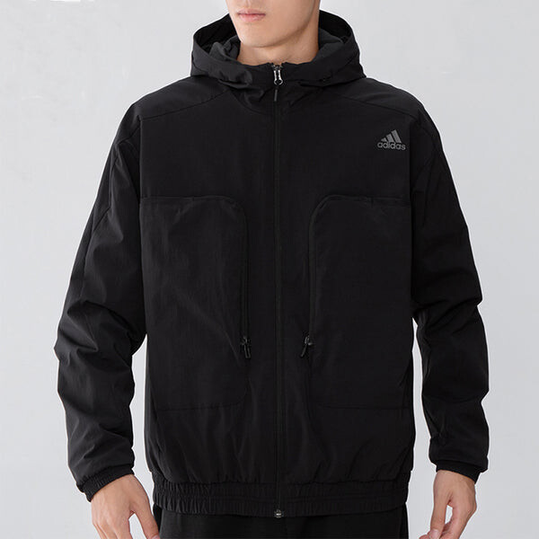 Куртка adidas Cargo Athleisure Casual Sports Hooded Jacket Black, черный — фото 2
