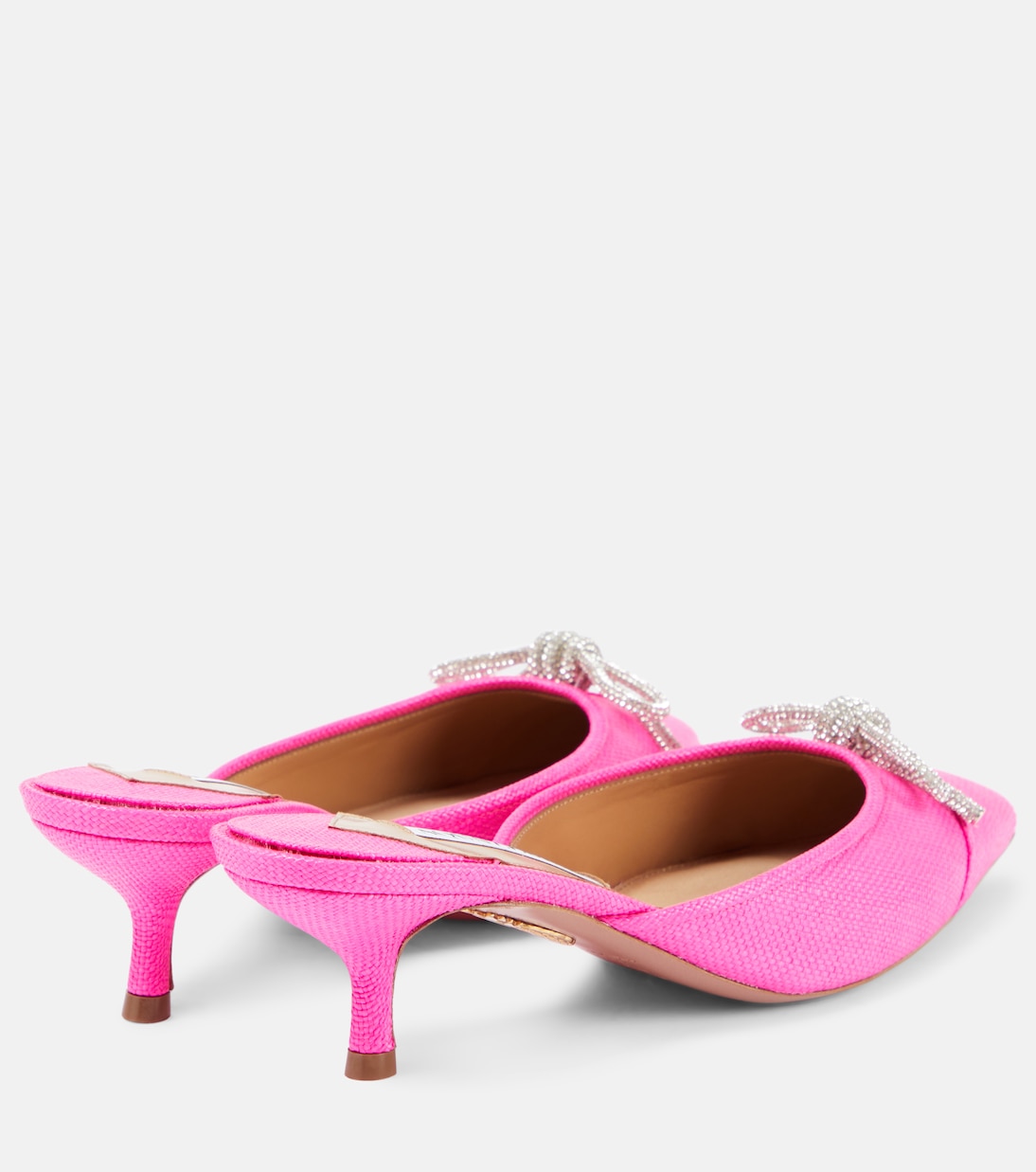 Мюли Parisina 50, украшенные кристаллами Aquazzura, Ultra Pink — фото 3