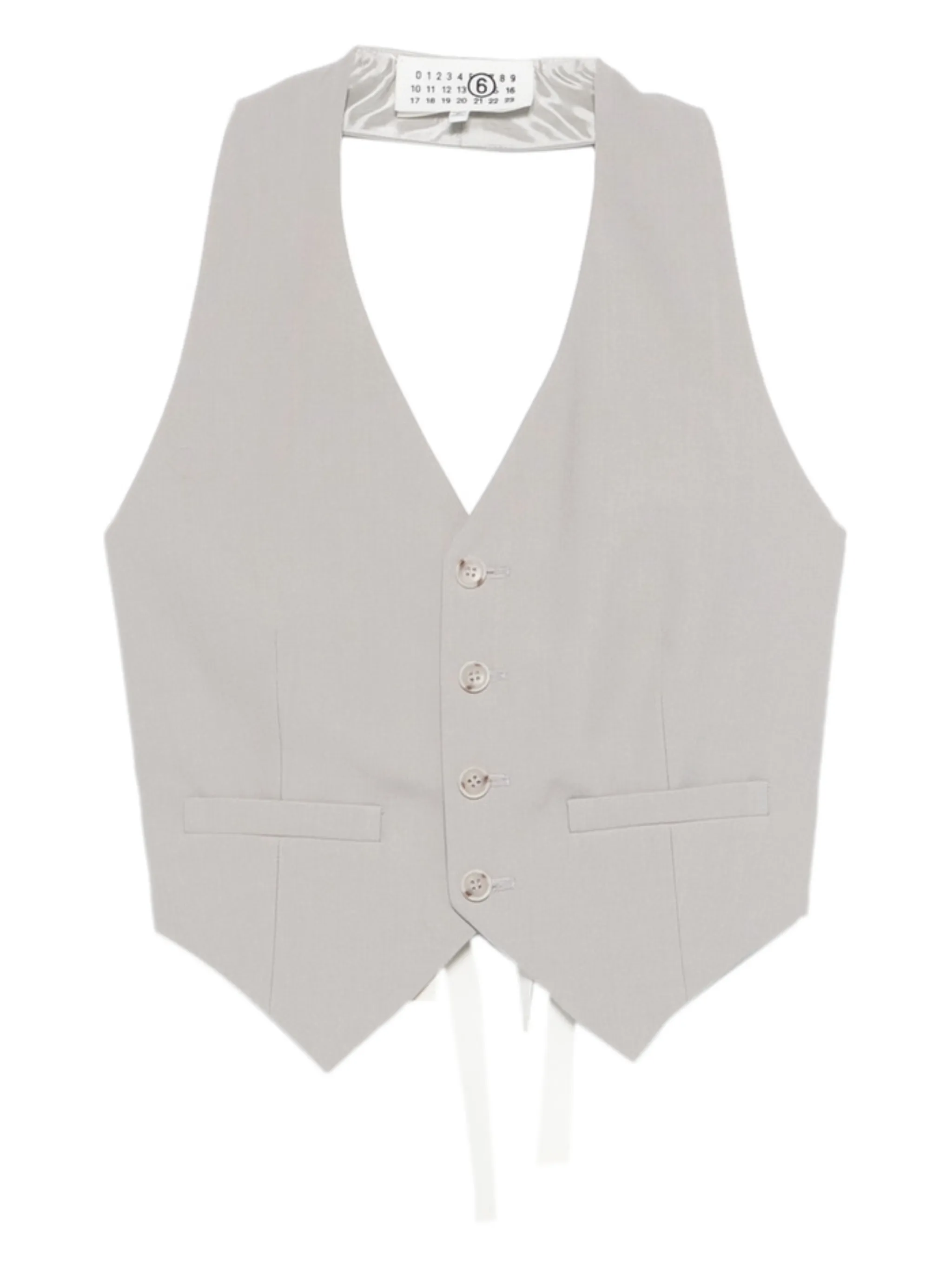 

Жилет на пуговицах Mm6 Maison Margiela, серый