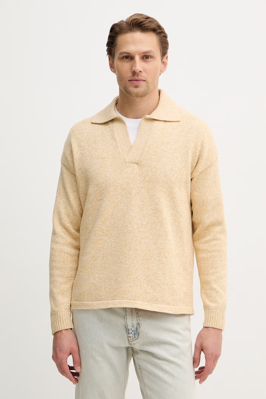 

Хлопковый свитер Sisley, желтый