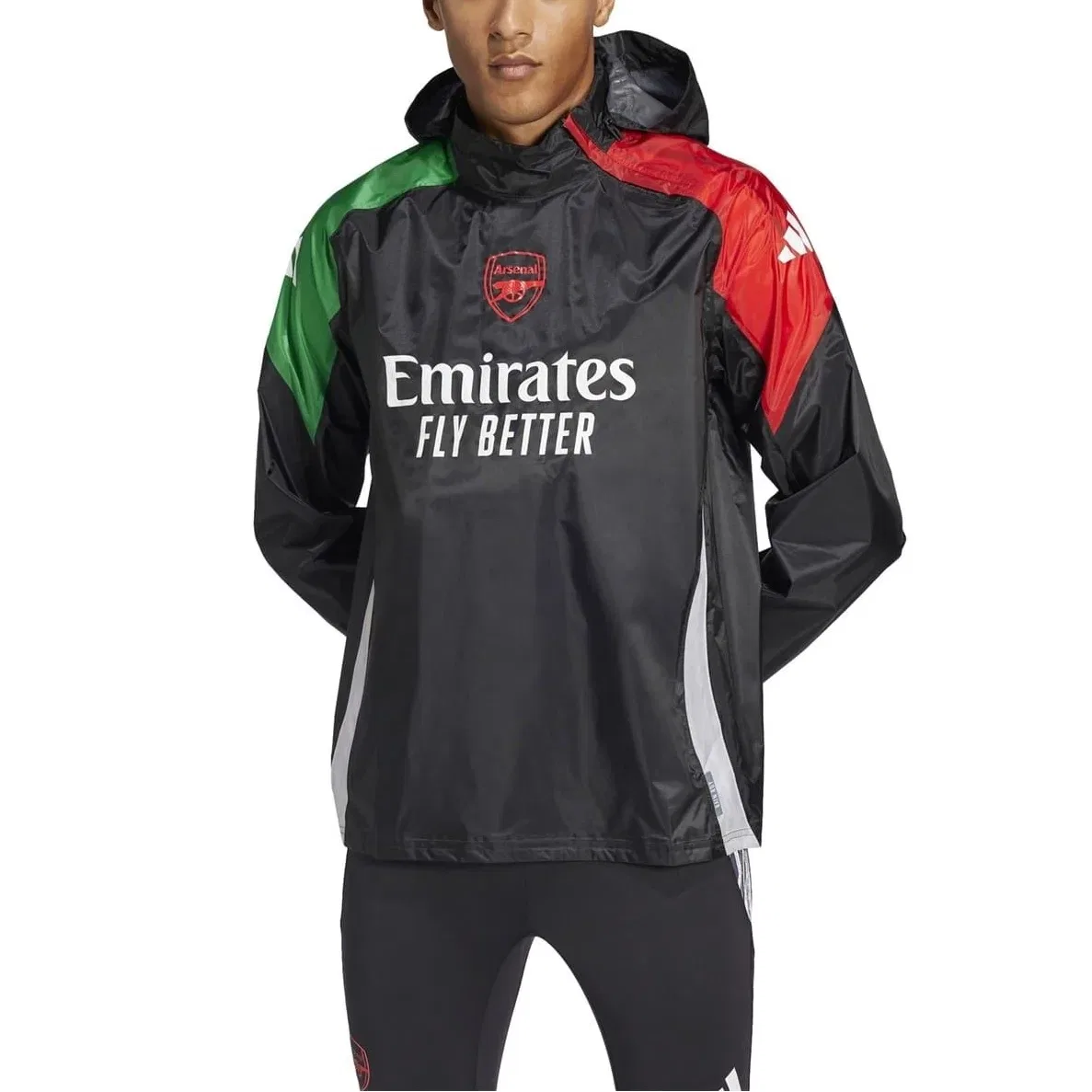Куртка Arsenal мужская, черная, с отстегивающимся капюшоном Adidas, Black — фото 3