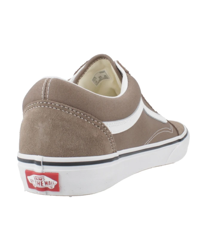 Кожаные кроссовки в стиле олдскул Vans, коричневый — фото 4
