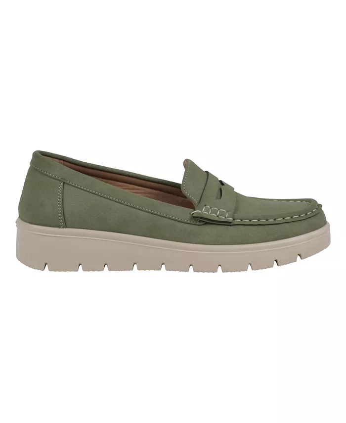Женские лоферы Fallon на массивной подошве GC Shoes, зеленый — фото 2