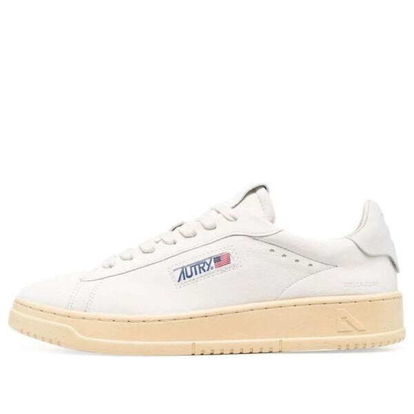 

Кроссовки dallas low goatskin and nubuck leather 'white' Autry, белый