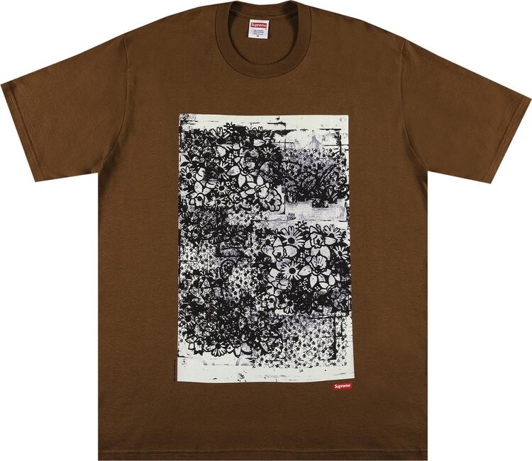 

Футболка Supreme x Christopher Wool 1995 Tee 'Brown', коричневый