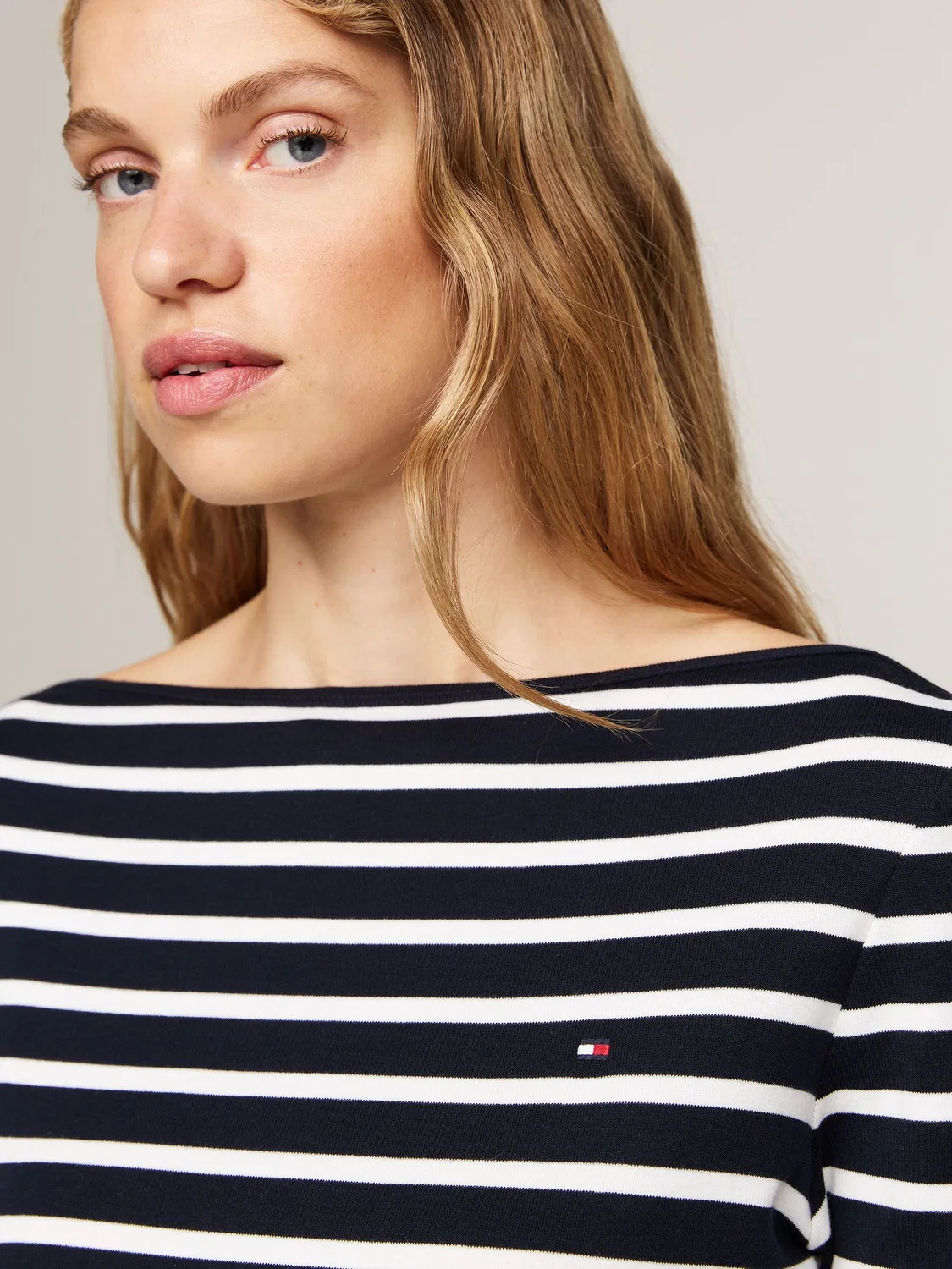 Футболка Tommy Hilfiger New Cody Slim Boat, Navy & White — фото 4
