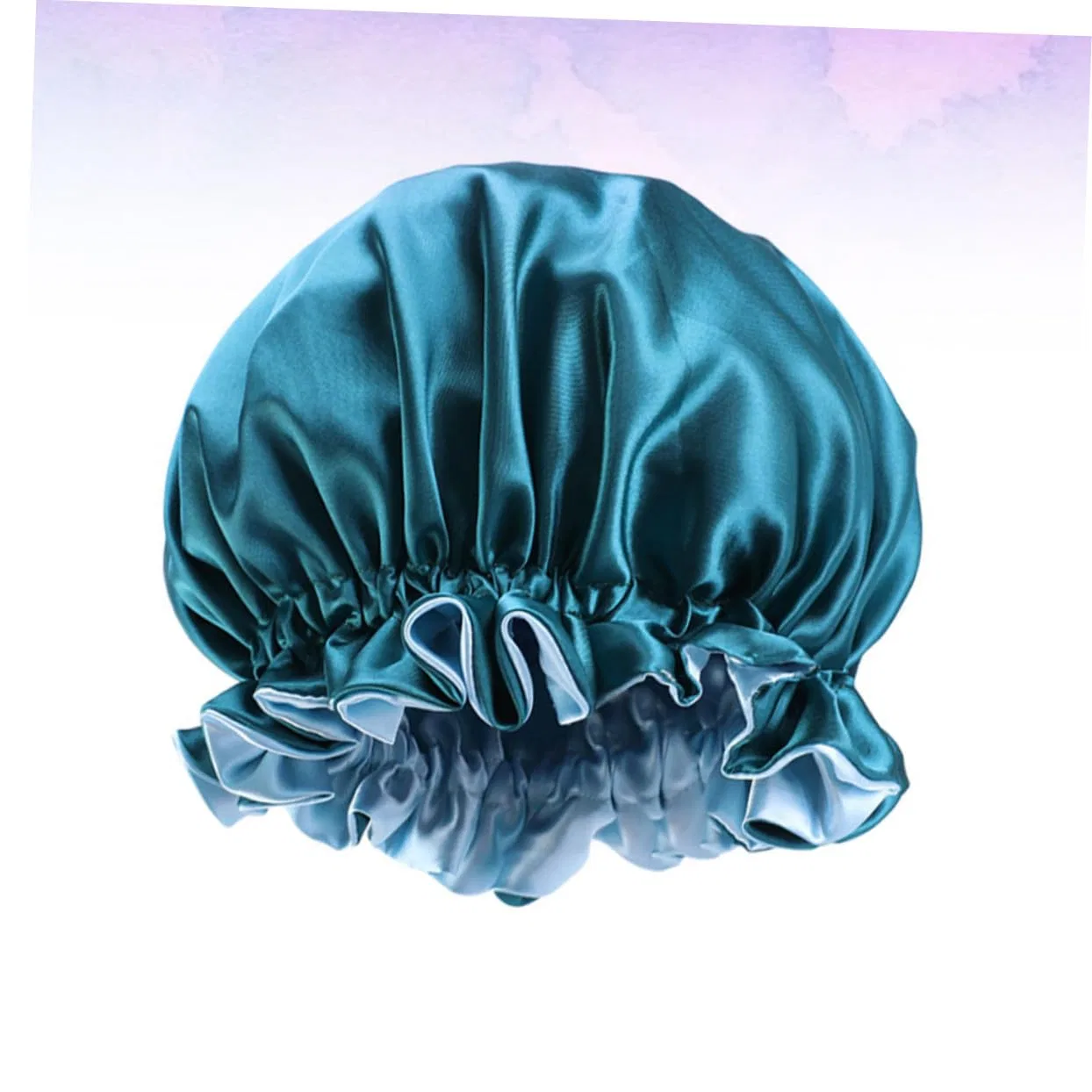 Шапочка для сна ULTECHNOVO, двусторонняя сатин, Peacock Blau — фото 2