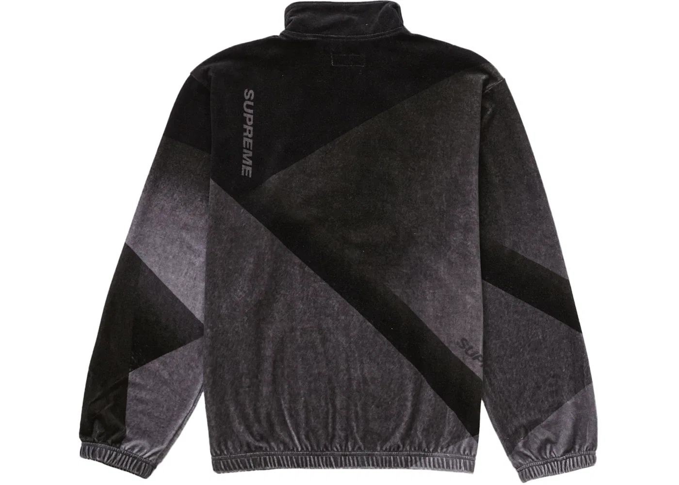 Мужская куртка из велюра Supreme Geo Velour Track Jacket, Black — фото 2