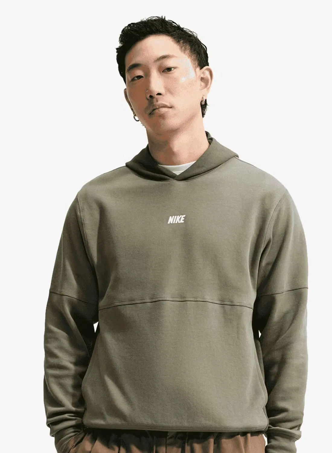 Худи с капюшоном Club varsity Nike, оливковый