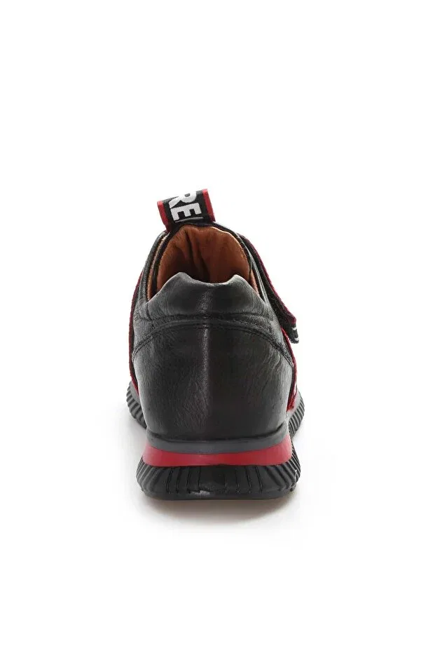 Детские повседневные туфли для девочек из натуральной кожи Fast Step, Black Red — фото 4