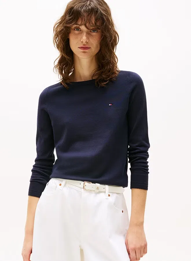 Свитшот с открытым воротом Tommy Hilfiger, голубой